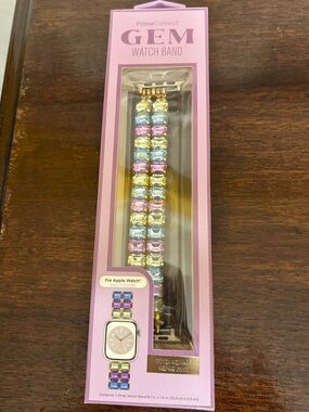 PrimeConnect GEM Multicolor Crystal Watch Band for Apple Watch 42/44/45/49 mm